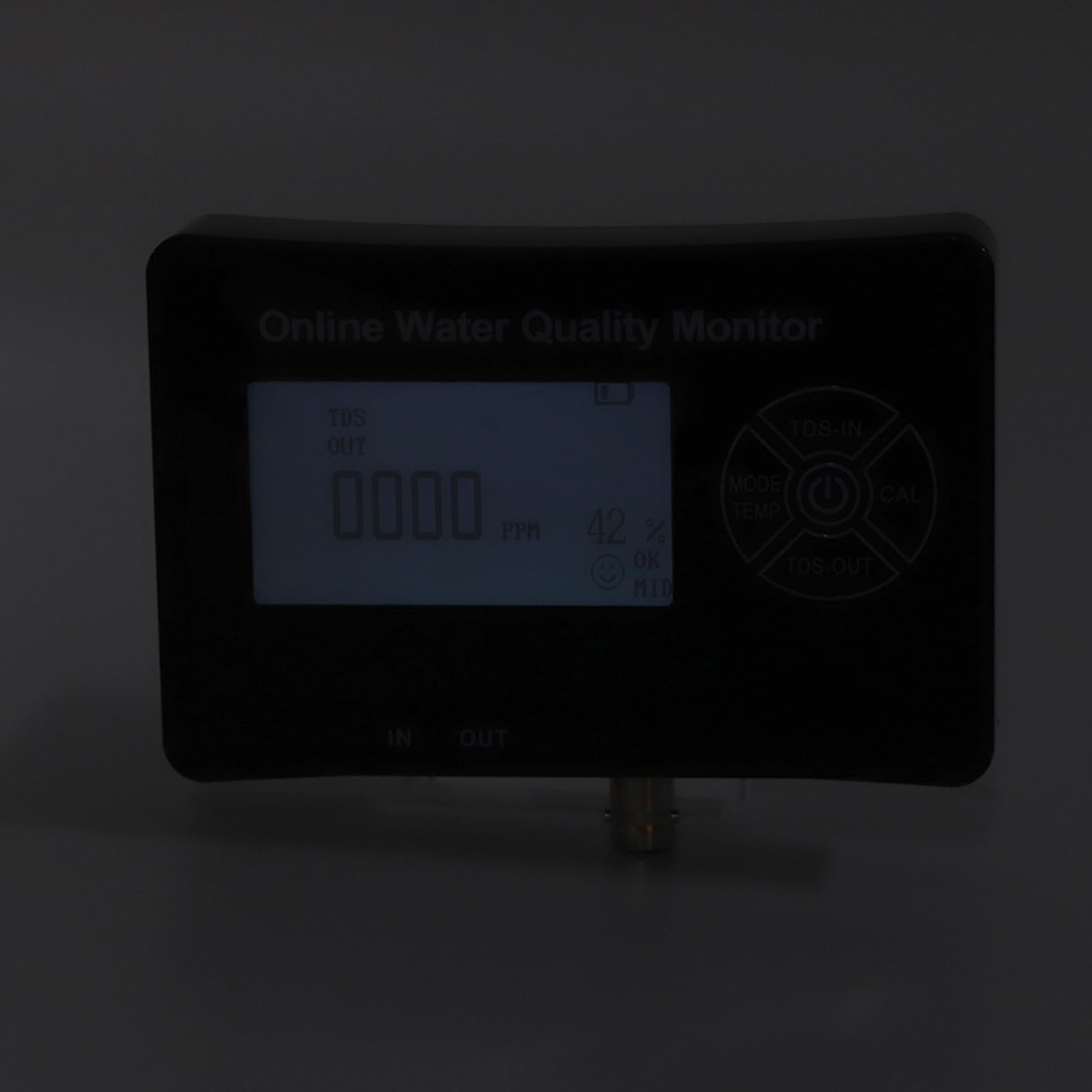 Testeur de température et d'humidité TDS EC PH, Moniteur de qualité de l'eau Mural précis avec Grand écran pour Eau Domestique, Piscine, aquaculture, électrode en Verre en Alliage