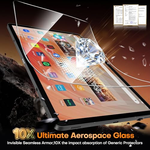 Image of OMOTON Screen Protector for Amazon Fire HD 10 Tablet (13th /11th Generation, 2023 /2021 Released) /Fire HD 10 Plus /10 Kids /Kids Pro All-New 10.1 Inch, TOP 9H+ Tempered Glass with Easy Installation Tray, Bubble-Free & Scratch-Resistant