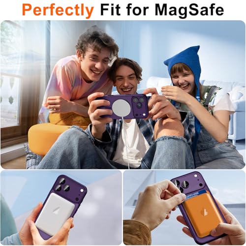Image of Magnetic for iPhone 17 Pro Max Case, Shockproof Phone Cover, Purple