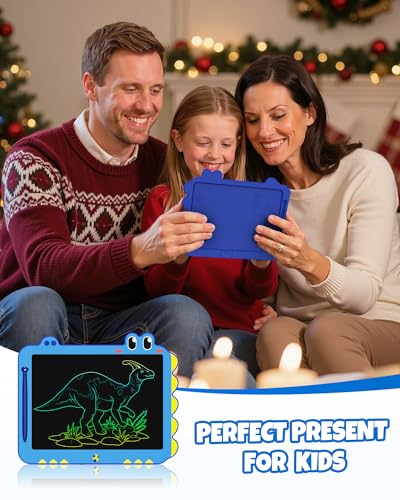 ORSEN 12 Inch LCD Doodle Board Tablet Toy - Green Dinosaur Drawing Pad for Kids 3-6 Years Old - Christmas and Birthday Gifts Blue - Image 7
