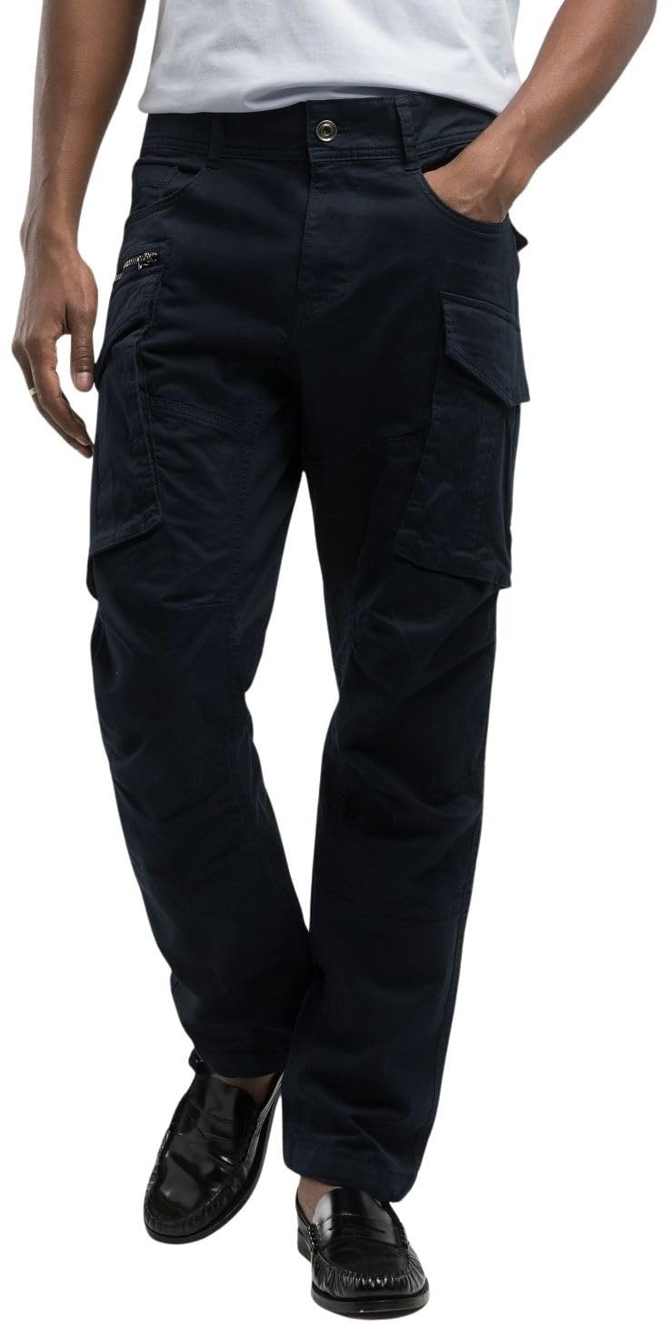 Replay Men's Joe Trousers, 970 Dark Navy, 32 W/32 L