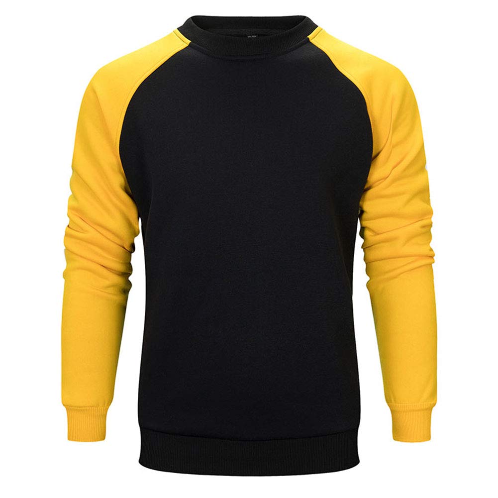 LBL Mens Sweatshirt Jumper Sweater Pullover Work Casual Sweatshirt Patchwork Top