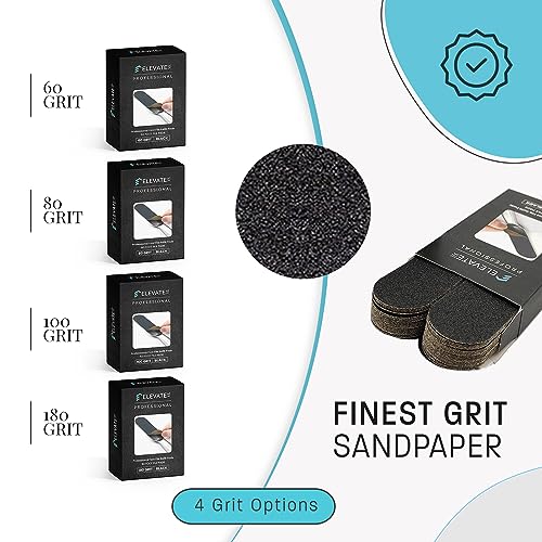 Professional Pedicure File Refills - Pack of 50 Foot File Replacement Pads - Black - Disposable Foot Files for Pedicures - Pedi Foot File Pads with Water Resistant Strong Adhesive (60 grit) - Image 5