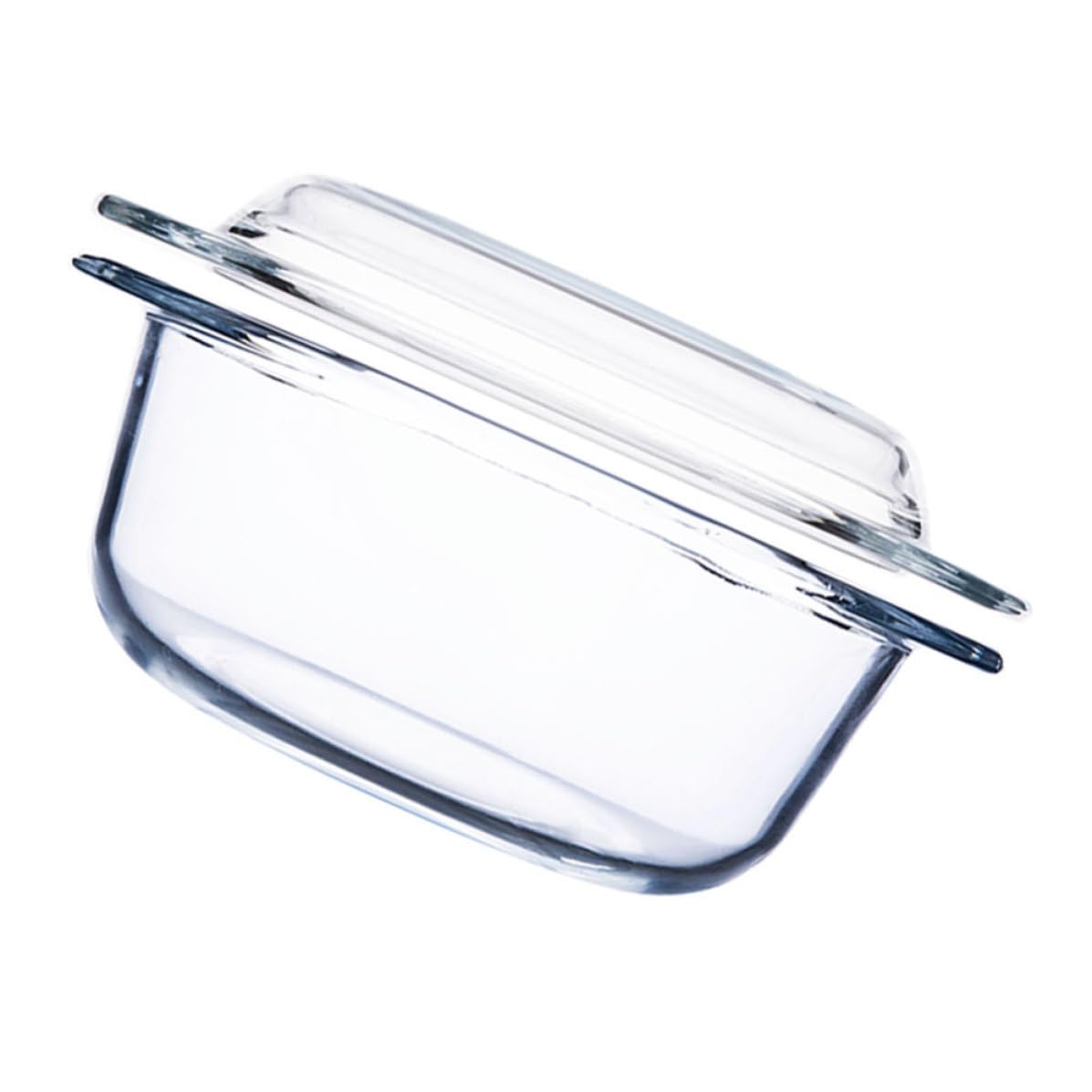 BETOOKY Hitzebeständiger und 1l mit Deckel Glassuppentopf aus Gehärtetem Glas Mikrowellengeeignet Ofenfest für Küche und Meal Prep