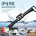 GLK Backup Camera Rear View Camera AHD 1080P Night Vision Reverse Camera, License Plate Backup Camera with 6 LED Lights,170 Degree Wide View Angle, IP69K Waterproof, for 12-24V Pickup Car Truck RV SUV
