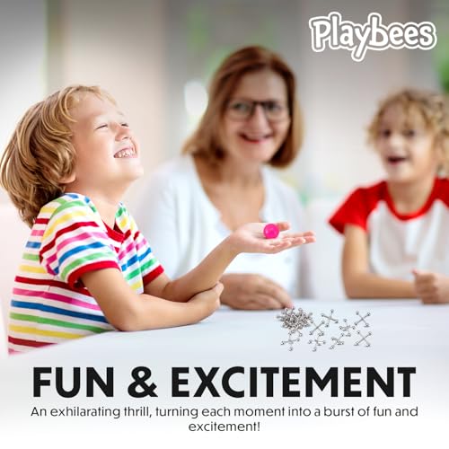 image for Playbees Metal Jacks Game Set - 24 Sets - Retro Kids' Entertainment wi
