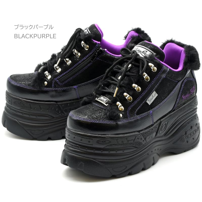 Image of YOSUKE 2605018 Sneakers, Thick Sole, Lace-Up, High Sole, Women's Platform with Belt