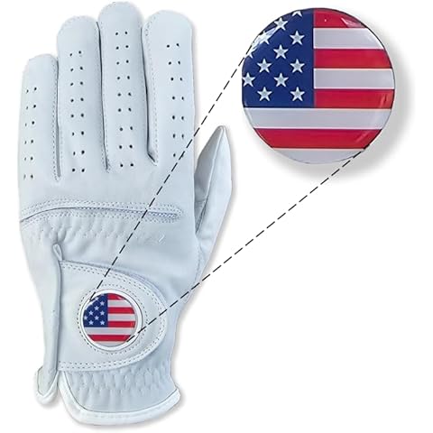 USA Flag Cabretta Leather Golf Gloves by Scale Wear Design Cover