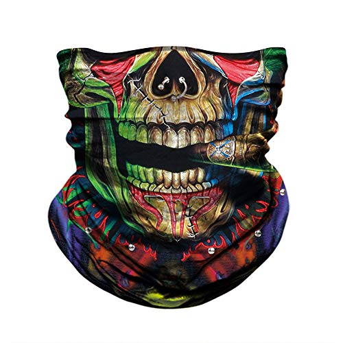 Image of Skull Face Mask Bandanas, Neck Gaiter, Headwear, Magic Scarf, Headband for dust Sun Wind