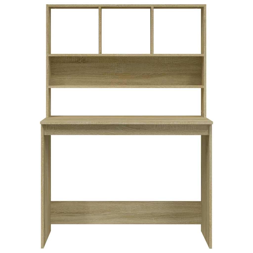 Biurko z półkami 102x45x148 drewno drewno sonoma kolor dębu