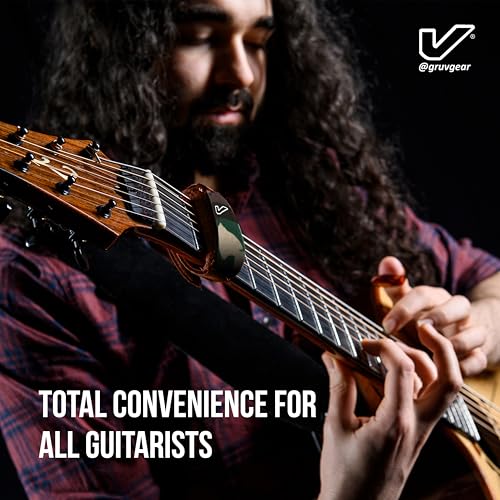 Gruv Gear FretWraps Camo Guitar String Dampener for Bass, Electric, Acoustic & Extended Range Guitars in Studio, Live & Practice - Resonance for Tapping & Recording - Green - Pack of 1