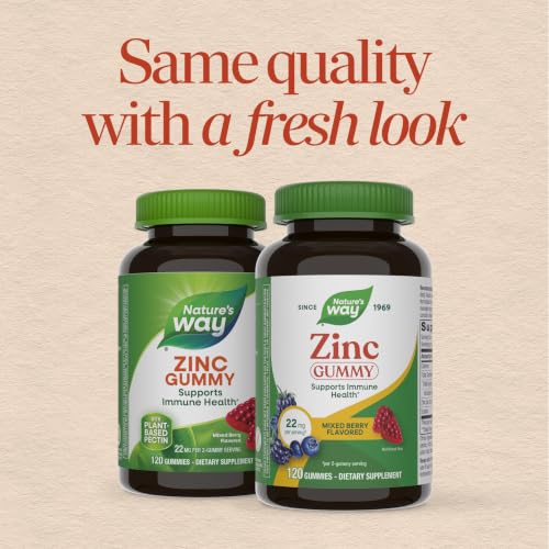 Nature's Way Zinc Gummies, 100% Daily Value of Zinc per Serving, 120 ct - image 2