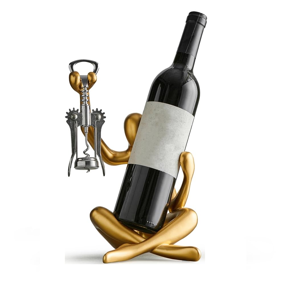 CTRLZS Statue Wine Bottle Rack Suitable for Countertop Wine Bottle Holder Wine Bottle Rack Desktop Decorative Rack