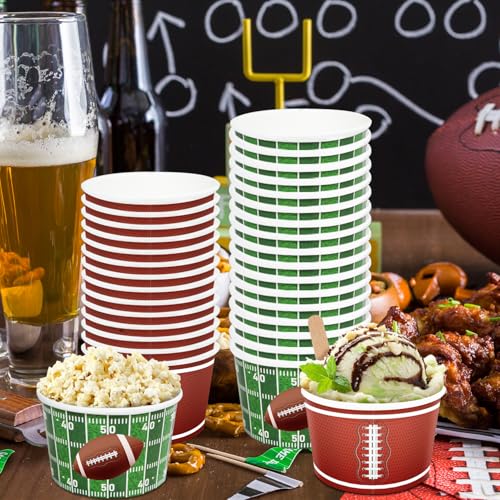 Cuencos de fútbol para snacks sin derrames en fiestas de cumpleaños deportivas 4