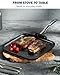 Cooks Standard Nonstick Square Griddle Pan 11 x 11-Inch, Hard Anodized Cookware Griddle Pan, Black