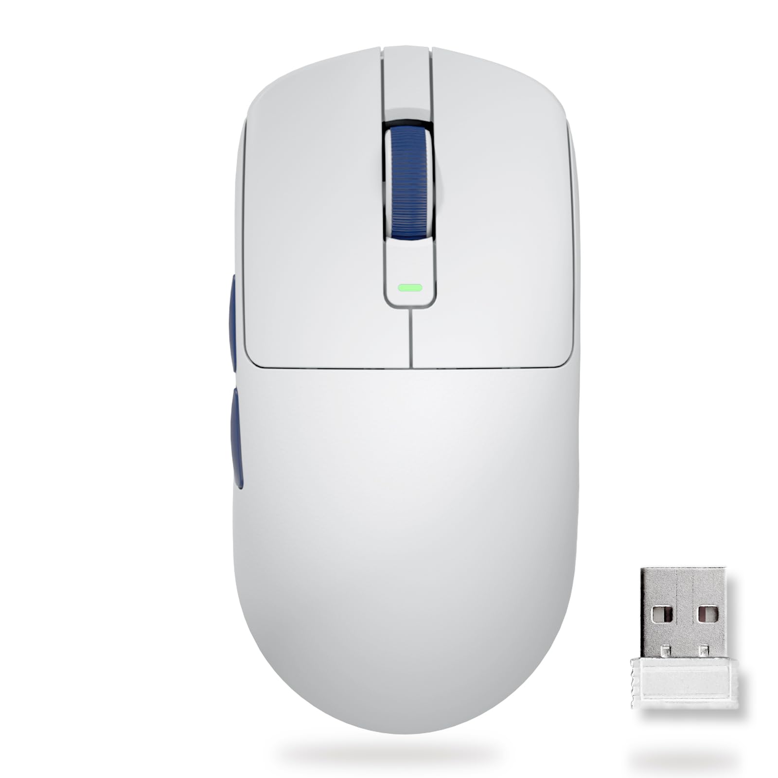 RK ROYAL KLUDGE M30 Souris sans Fil Gamer avec Capteur PixArt PAW3311, 41g Ultraléger, Polling Rate 1000Hz, BT/2.4G/Souris de Jeu Filaire, Batterie 250mAh, 5 Programmable Buttons, Blanc