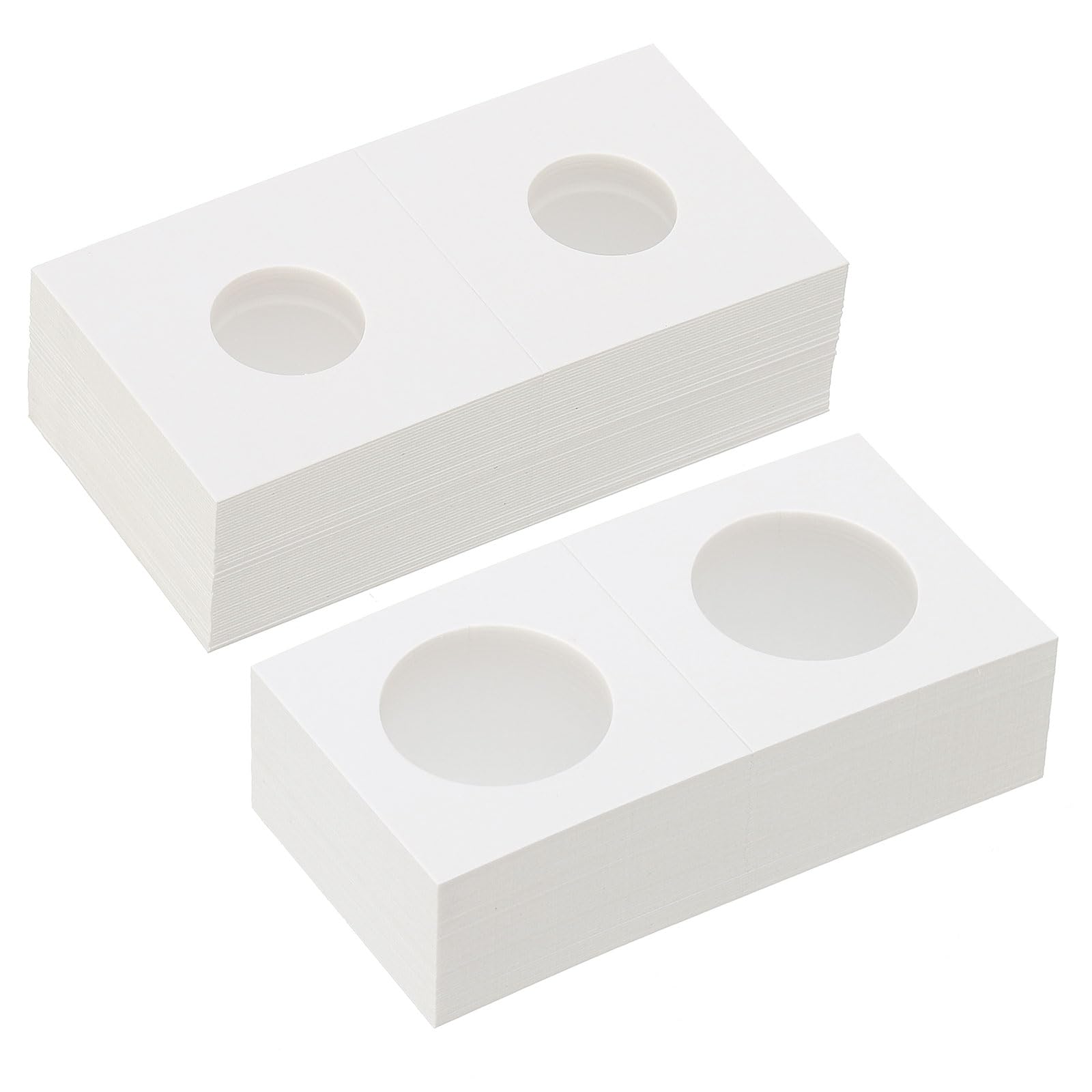 PATIKIL 2x2 Coin Flips, 650 Pack 17.5-40mm Cardboard Coin Holder Paper Coin Holders for Coin Collection Supplies Collector White - Image 3