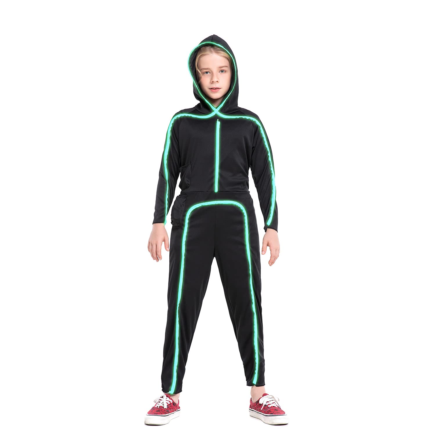 HSCTEK Light Up Child Stick Figure Costume