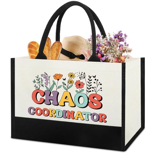 Image of Chaos Coordinator Gifts for Women, Thank you Appreciation Gifts for Coworkers Boss Lady Manager Supervisor Wedding Planner Secretary Administrator Idea for Birthday Christmas Tote Bag