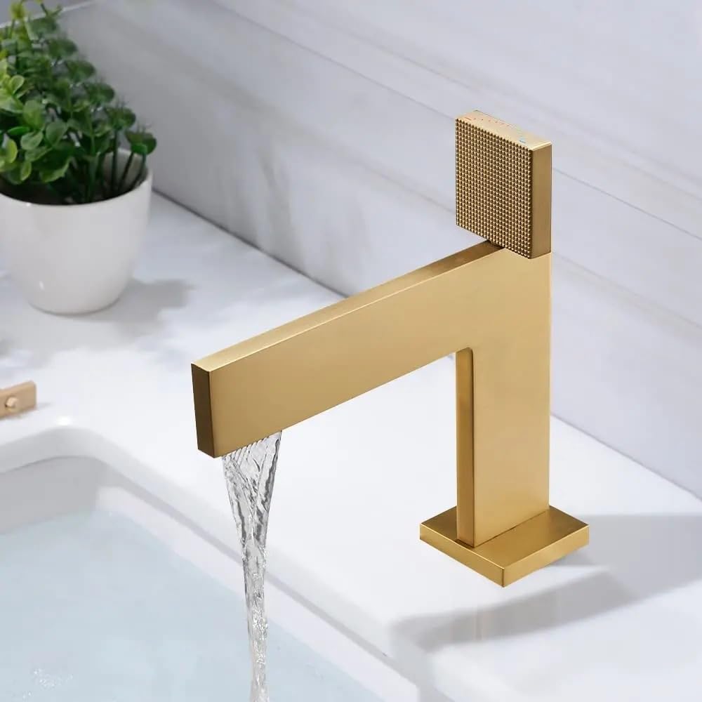 ASerZenith Basin Faucet Bathroom Vessel Sink Faucet, Solid Brass Lavatory Vanity Hot And Cold Water Mixer Faucet, Deck Mounted
