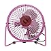 BXT Greenery - Ventilatore da tavolo in metallo ultra silenzioso, girevole a 360 gradi, per PC portatile, mini ventola di raffreddamento da scrivania (10 cm), colore: Rosa