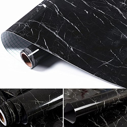 Upredo Marble Effect Paper Adhesive Granite Look Vinyl Film Countertop Peel Stick Shelf Liners 15.8In By 79In #TOP1