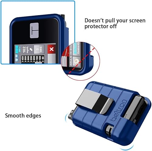 Miniatura 5 de BELTRON Funda protectora para tándem tSlim X2 Pump con clip de cinturón de metal incorporado (estuche fuerte y duradero para bomba de insulina TSlim