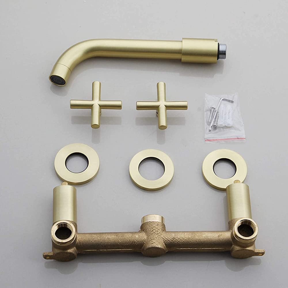Robinet mural pour lavabo de salle de bain moderne et épurée