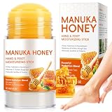 Dvoevivh Manuka Honey Hand & Foot Moisturizing Stick -for Dry Cracked Feet, Knees & Elbows - Portable Mess-Free Foot Cream Stick with Shea Butter & Aloe Vera - 40g/1.41oz