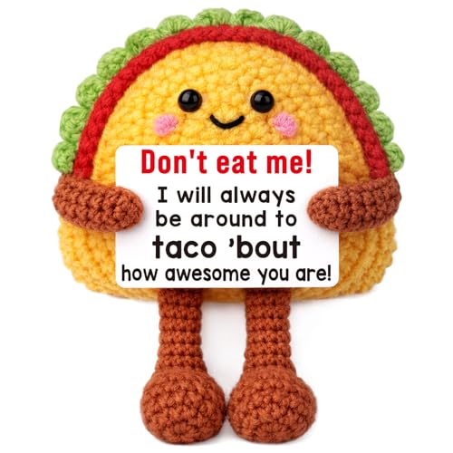 Taco positif au crochet cadeau enseignant fin d'annee et fete des peres original