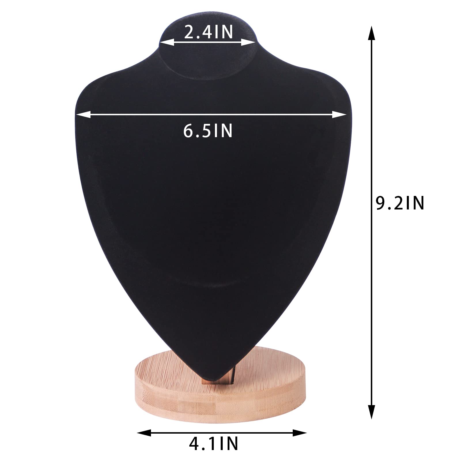 Justsoso Acrylic Necklace Display Stand With Bamboo Base - Jewelry Organizer For Home Or Shop