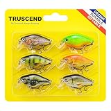 TRUSCEND Crankbaits Fishing Lures Hard Swimbait for Bass Trout Crappie Walleye Crank Baits Fishing Plugs Freshwater and Saltwater
