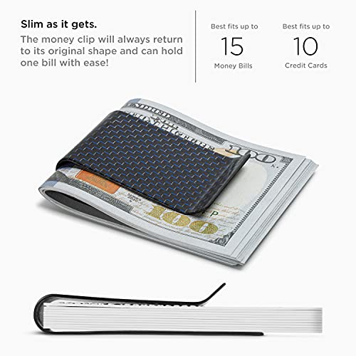 SERMAN BRANDS Carbon Fiber Money Clip for Men – Slim RFID Money Clip Wallet, Minimalist Front Pocket EDC Wallet Cash Holder & Credit Card Holder -100% Real Carbon Fiber Wallet4