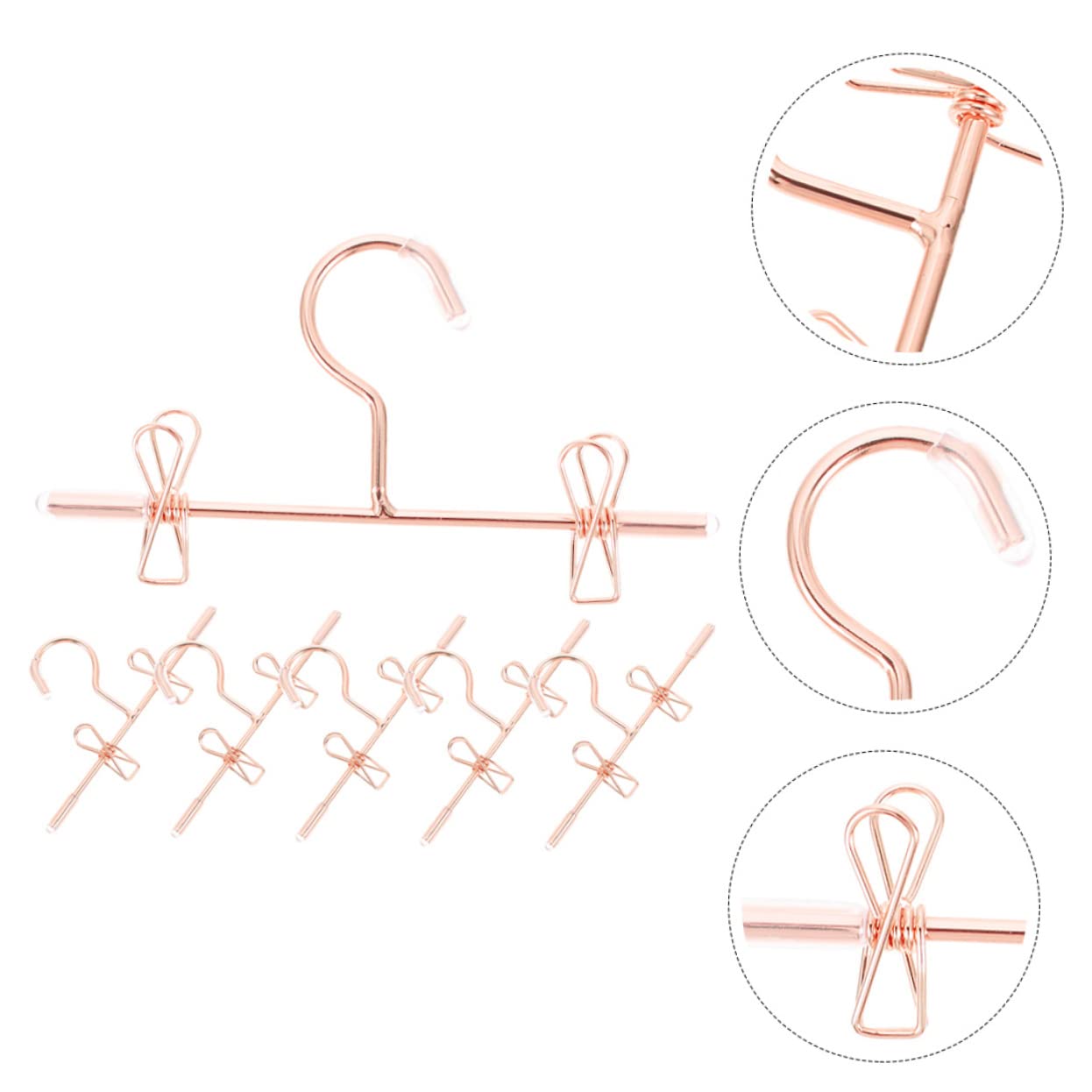 Cabilock 6pcs Mini Hangers for Doll Clothing Rack Wire Hangers for Girl Doll Clothes Organize Your Baby's Wardrobe