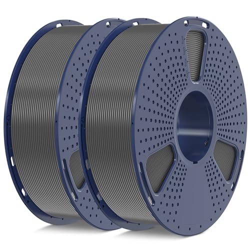 SUNLU 3D Printer Filament PLA Plus 1.75mm 2KG, SUNLU Neatly Wound PLA Filament 1.75mm PRO, PLA+ Filament for Most FDM 3D Printer, Dimensional Accuracy +/- 0.02 mm, 1 kg Spool, 2 Packs, Grey+Grey