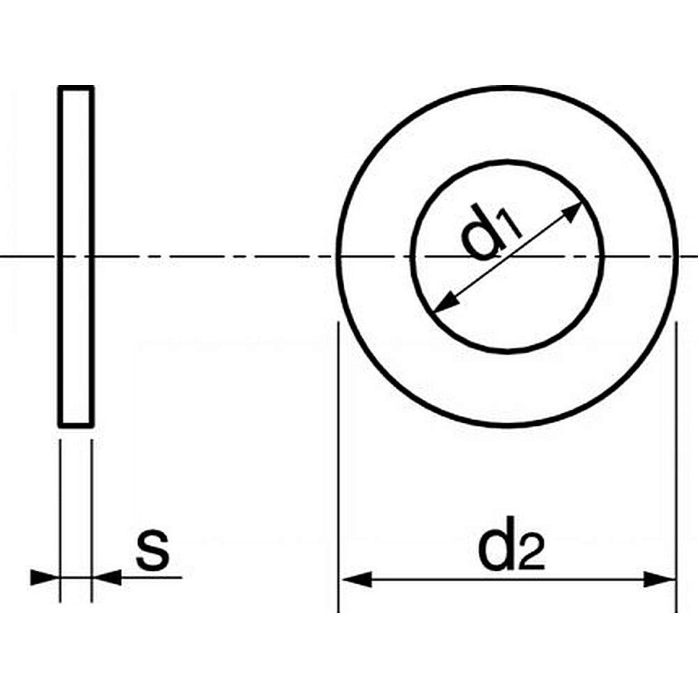 NFE25514-50 discos planos, forma M, 16 de acero inoxidable, A4, NFE25514