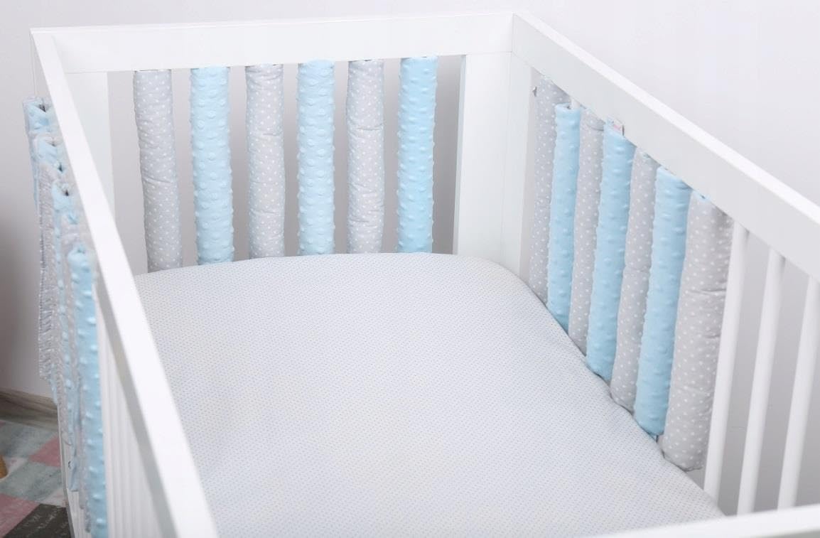 Babymam Double-sided Rail Cot Slat Cover Wrap Protector 1Pc Blue