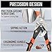 HORUSDY 3 Pack Aviation Tin Snips Set, 10 Inch Metal Straight Cut, Left Cut, Right Cut for Cut Sheet Metal, Chrome Vanadium Steel