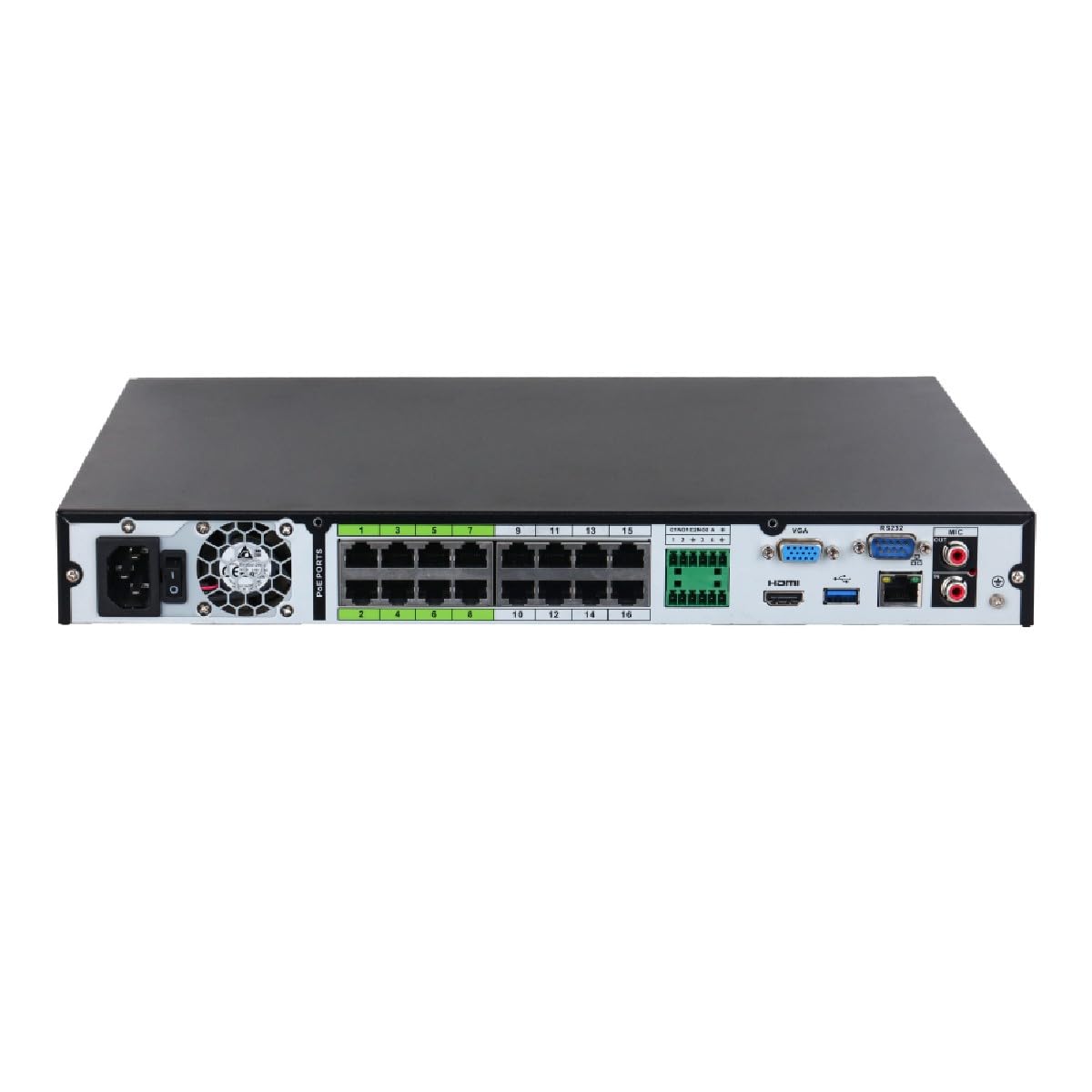 Dahua Grabador NVR5216-16P-EI 16 Channels 1U 16PoE 2HDDs
