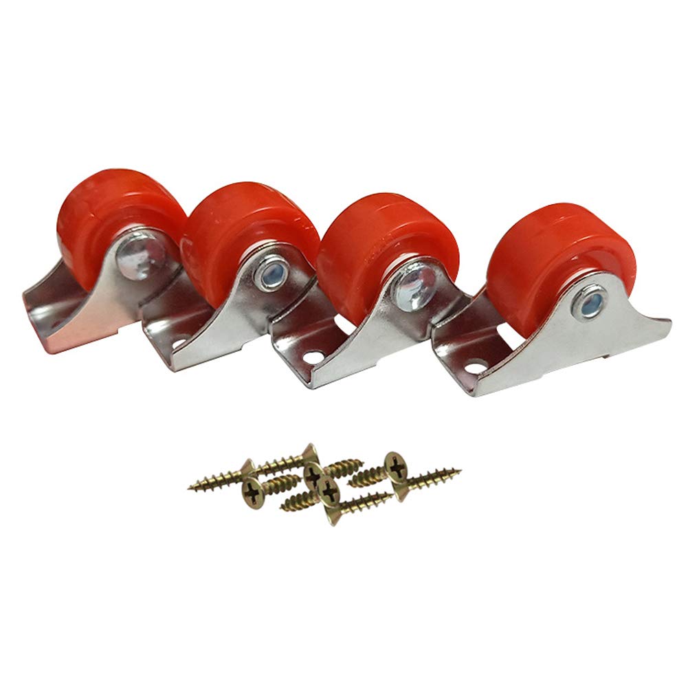 Zguouzantye Red 4 Mini Furniture Caster Wheels 25Mm
