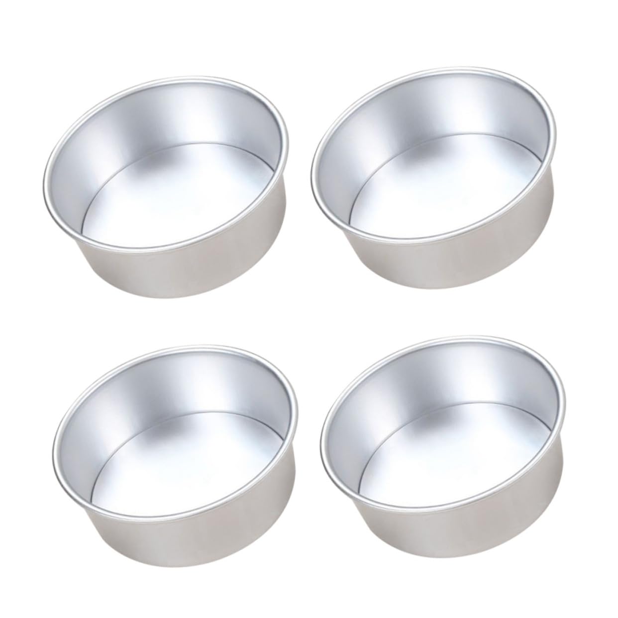 4 pezzi Teglie da Forno Rotonde in Removibile Stampo Torta Antiaderente per Dolci Cheesecake e Dessert Teglia Cake Non Stick
