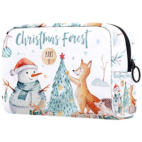 Preisvergleich Produktbild Kosmetiktasche mit Weihnachtsbaum-Motiv, für Damen, bezaubernd, geräumig, für Reisen, wasserdicht