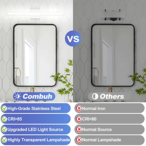 Combuh Led Vanity Lights Bar 24 Inch Bathroom Light Fixtures 14W Ip44 Over Mirror Lighting Indoor Wall Sconces Modern Daylight White 6000K For Washroom #TOP1