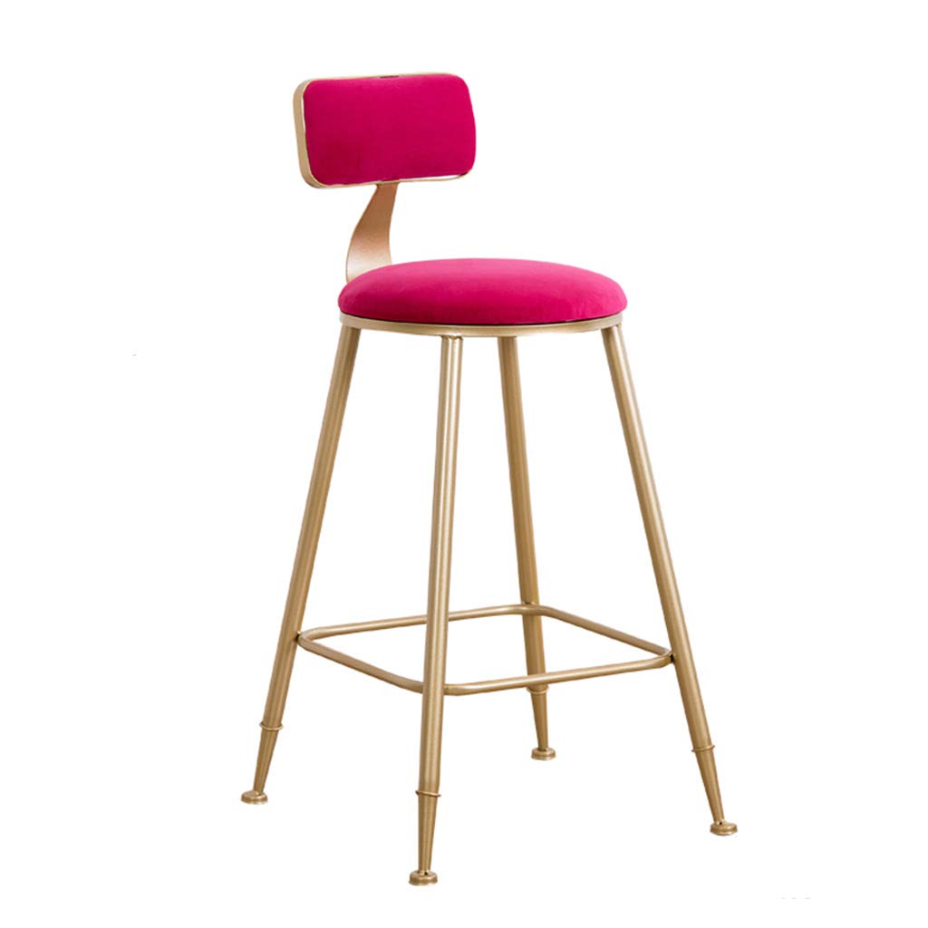 Buy Breakfast Chair, Bar Stool, High Stool, Velvet Cushion and Gold