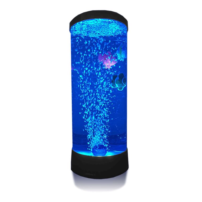 Amazon | MAKOTOYA 【ブラック】 バブル搭載 LED アクアリウム