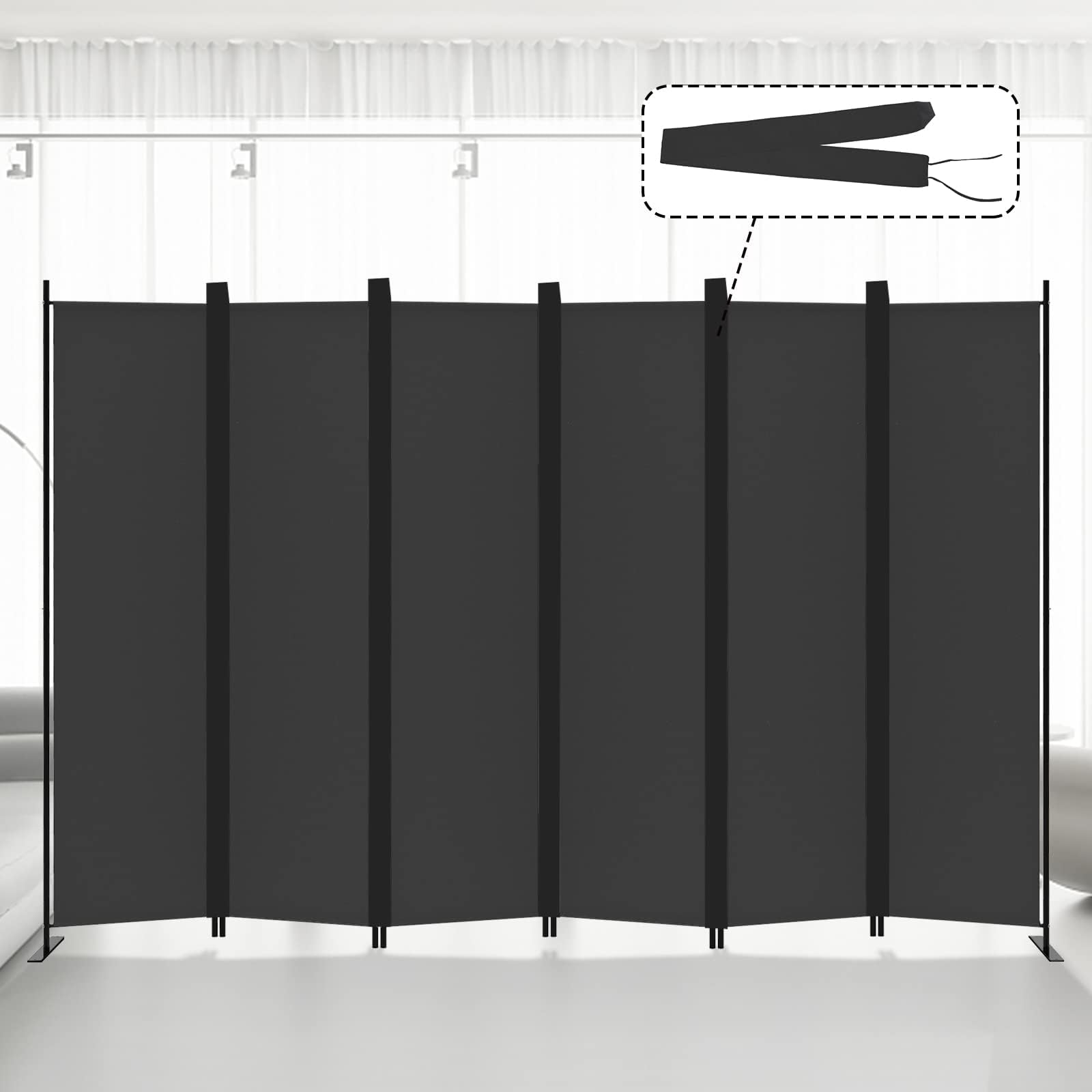 Kokorona Divisor de habitación de 6 paneles, divisor de pared plegable ...