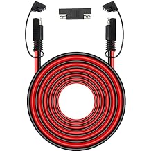 MOOKEERF SAE Extension Cable - 30FT Quick Disconnect Wire Battery Charger Extension Cord Heavy Duty with SAE Polarity Reverse Adapter for Solar Panel, Trolling Motor, Automotive, RV
