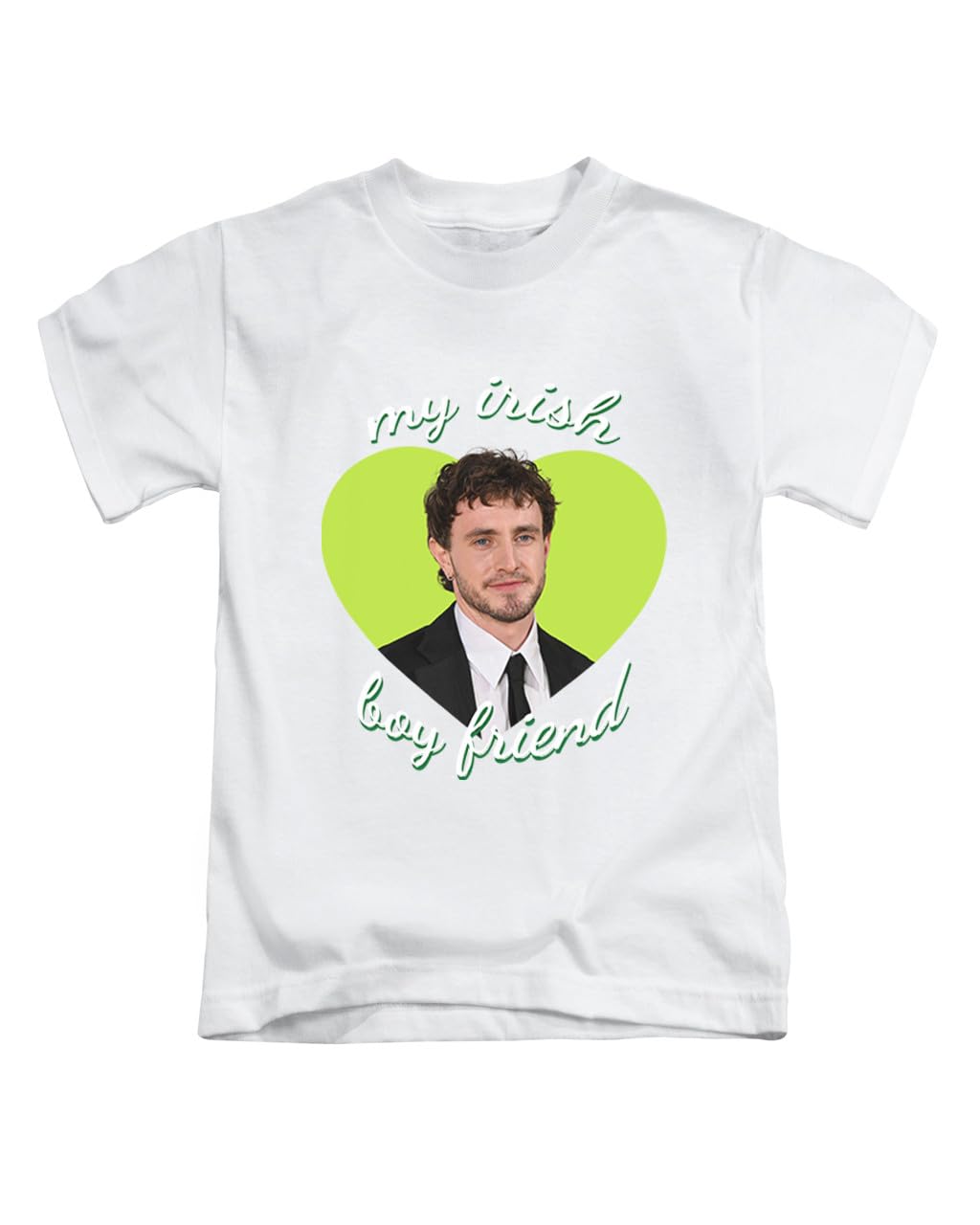 New Spirit Original Unisex White My Irish Boyfriend Paul Mescal Novelty Meme Iconic Tee T-Shirt Funny T Shirt Top