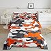 Feelyou Twin Size Camouflage Comforter Set 3Pcs Kids Bedding Set for Boys Girls Teens 1 Comforter & 2 Pillowcases(Twin,Orange)