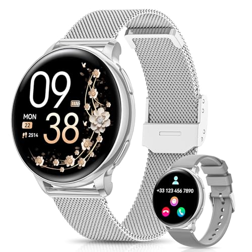 📞【Promemoria Istantanei, Chiamate Efficienti】AIMIUVEI smartwatch donna supporta chiamate, visualizzazione del chiamante, SMS e notifiche tempestive da varie app del telefono. Che tu sia in riunione o durante l'allenamento, tramite vibrazioni e avvisi sul display, ti permette di percepire immediatamente chiamate e messaggi importanti. Riduce così la necessità di controllare frequentemente il telefono ed evita efficacemente dimenticanze, rendendo la vita e la comunicazione più efficienti e serene. L'orologio smartwatch con chiamate è compatibile con Android 4.4 e versioni successive e iOS 8.0 e versioni successive.